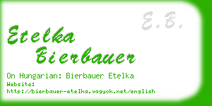 etelka bierbauer business card